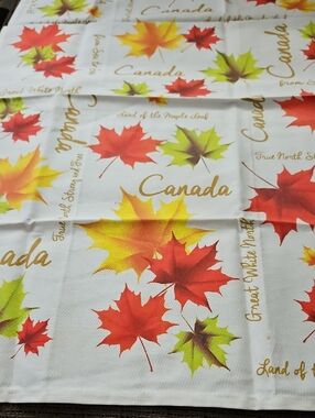 Canada Land Of The Maple Leaf Cotton Tea Towel